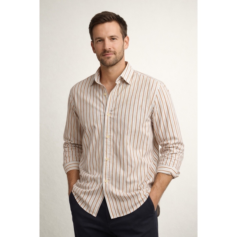Banana Republic Shirt Men's L Striped Button Down Dress Casual Long Sleeve